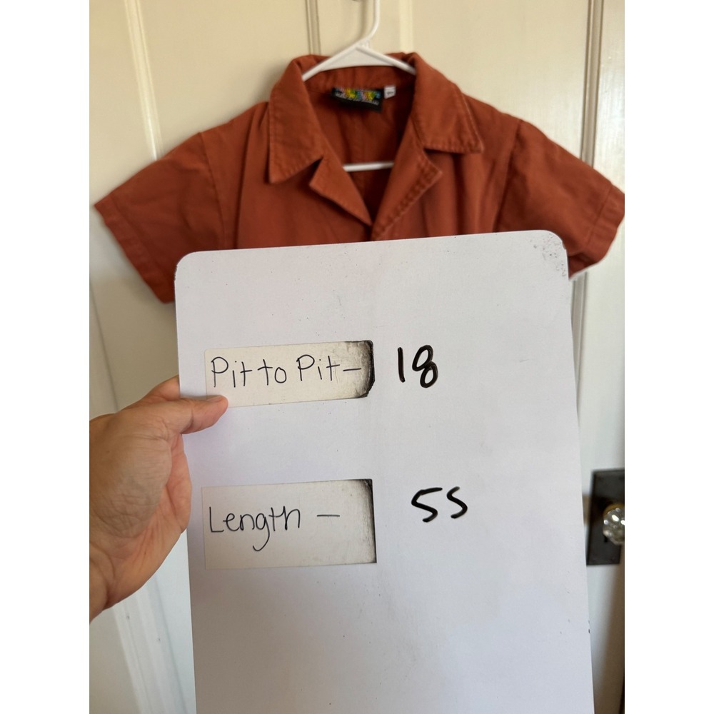 Big Bud Press burnt terracotta short sleeve jumpsuit size xs - Picture 7 of 7